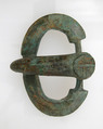 Belt Tongue and Oval Loop from a Buckle, Copper alloy, Frankish