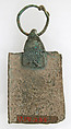 Rectangular Pendant, Copper alloy, silver, European