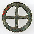 Four-Spoked Votive Wheel, Copper alloy, Roman