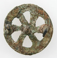 Flat Circular Openwork Ornament from a Belt, Silvered Copper alloy, Roman