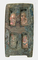 Rectangular Plaque, Copper alloy, gold foil inlay, glass paste, Frankish