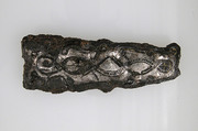 Loop and Plate of a Belt Buckle, Iron, silver and brass inlay, Frankish