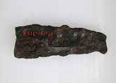 Loop and Plate of a Belt Buckle, Iron, silver and brass inlay, Frankish