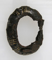 Loop and Plate of a Belt Buckle, Iron, silver and brass inlay, Frankish