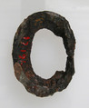 Loop and Plate of a Belt Buckle, Iron, silver and brass inlay, Frankish