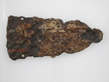 Belt Plate, Iron, gold, silver and brass inlay, Frankish or Burgundian