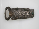 Belt Buckle, Iron, silver inlay, bronze, Frankish or Burgundian