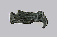 Bird-Shaped Brooch, Silver (?) or Coppery-Alloy (?), Frankish