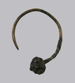 Earring, Gilded copper alloy (?), Frankish