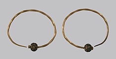 Earring, Gold, granulation, filigree wire, Frankish