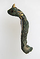 Serpent or "Uraeus", Copper alloy, gilding, glass, European