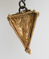 Pendant, Gold, rock crystal, Ostrogothic