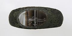 Finger Ring, Bronze, jasper intaglio, European