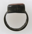 Finger Ring, Silver, carnelian, Frankish