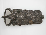 Belt Buckle, Iron, silver inlay, bronze, Frankish or Burgundian