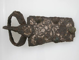 Belt Buckle, Iron, silver inlay, bronze, Frankish or Burgundian