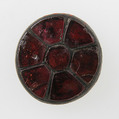 Disk Brooch, Silver, glass paste, Frankish