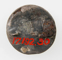 Disk Brooch, Silver-gilt, paste, gold leaf, remnant of iron pin, Frankish
