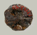Disk Brooch, Silver, glass paste, remnant of iron pin, metal foil, Frankish
