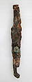 Dagger, Iron (dagger), copper alloy (ring), silver, Late Roman