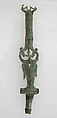 Dagger, Iron (dagger), copper alloy (ring), silver, Late Roman