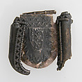 Dagger, Iron (dagger), copper alloy (ring), silver, Late Roman