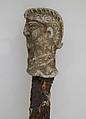 Dagger, Iron, copper alloy, silver, Late Roman