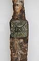 Dagger, Iron, copper alloy, silver, Late Roman