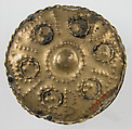 Disk Brooch, Copper alloy, with brass (?), Frankish