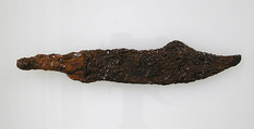 Dagger, Iron with traces of wood hilt or sheath, Frankish