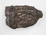 Counter Plate of a Belt Buckle, Iron, silver and brass inlay, Frankish
