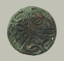 Disk Brooch, Copper alloy, traces of gilding, Frankish