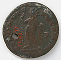 Coin/Pendant, Copper alloy (bronze), Late Roman