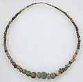 Beaded Necklace, Glass, glazed earthenware (faience), Frankish