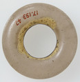 Bead, Glass with yellow interior, Frankish