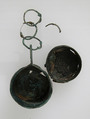 Cylindrical Box with Chain, Copper alloy, Late Roman