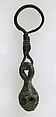 Pendant, Copper alloy, glass paste, Late Roman