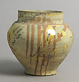 Jar, Earthenware with slip decoration and partial glaze, French