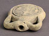 Ampulla (Flask) of Saint Menas, Earthenware, molded, Byzantine (Egypt)