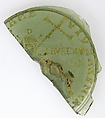 Fragmentary Bowl Base with Saint Lawrence, Glass, gold leaf, Byzantine
