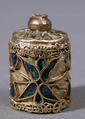 Reliquary Finial, Cloisonné enamel, gold, Byzantine