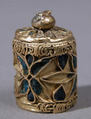 Reliquary Finial, Cloisonné enamel, gold, Byzantine