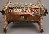 Crib of the Infant Jesus, Wood, polychromy, lead, silver-gilt, painted parchment, silk embroidery with seed pearls, gold thread, translucent enamels, South Netherlandish