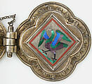 Agraffe, Basse taille enamel, silver-gilt, German