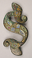 Dragon-Shaped Brooch, Copper alloy with champlevé enamel, Celtic or Roman