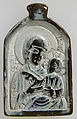 Two-Sided Pendant with the Virgin and Christ Child and John the Forerunner, Serpentine, Byzantine
