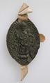 Episcopal seal of Gui d'Avesnes, Bishop of Utrecht, Green wax, Netherlandish