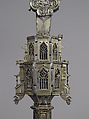 Processional Cross, Silver-gilt, with traces of enamel on walnut core, Spanish