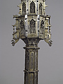 Processional Cross, Silver-gilt, with traces of enamel on walnut core, Spanish