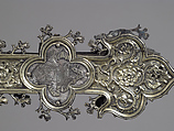 Processional Cross, Silver-gilt, with traces of enamel on walnut core, Spanish
